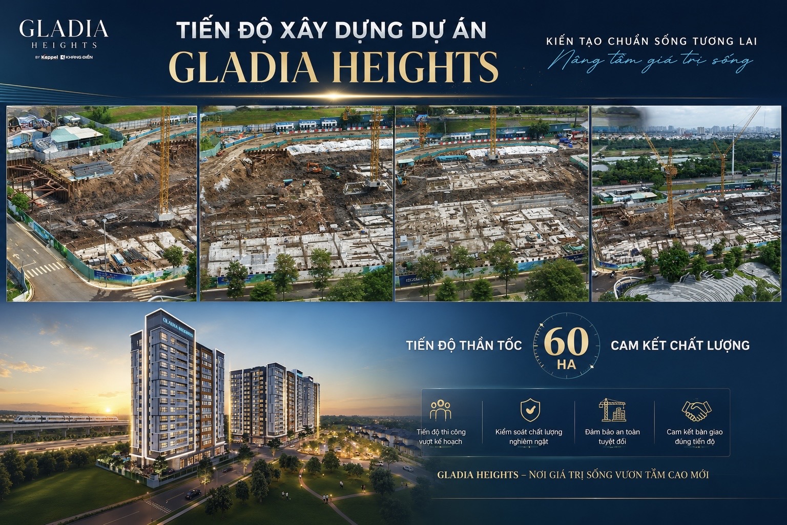 Tiến độ xây dựng căn hộ Gladia Heights, tiến độ gladia, tiến độ xây dựng gladia heights, 