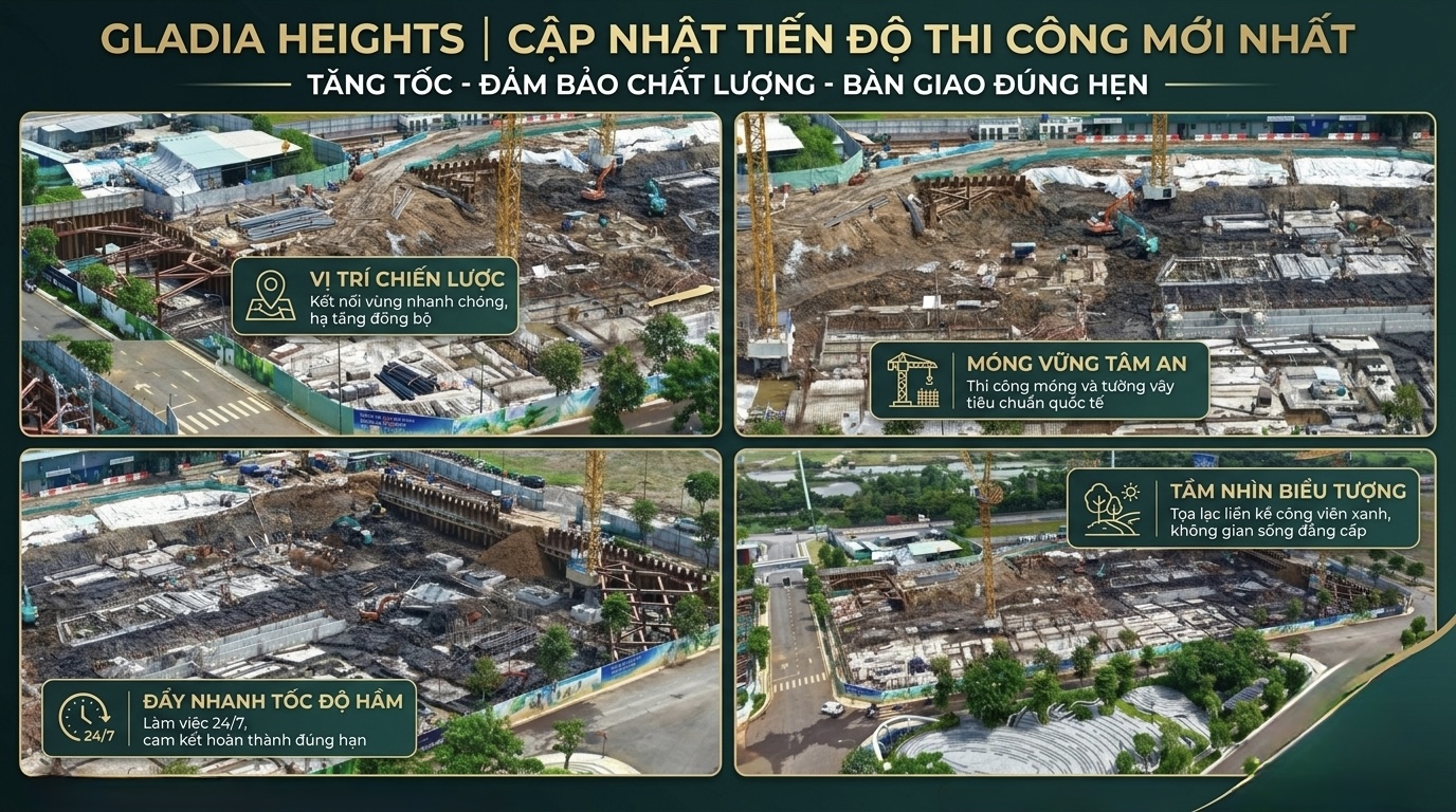 Tiến độ xây dựng căn hộ Gladia Heights, tiến độ gladia heights, gladia, căn hộ gladia heights, 